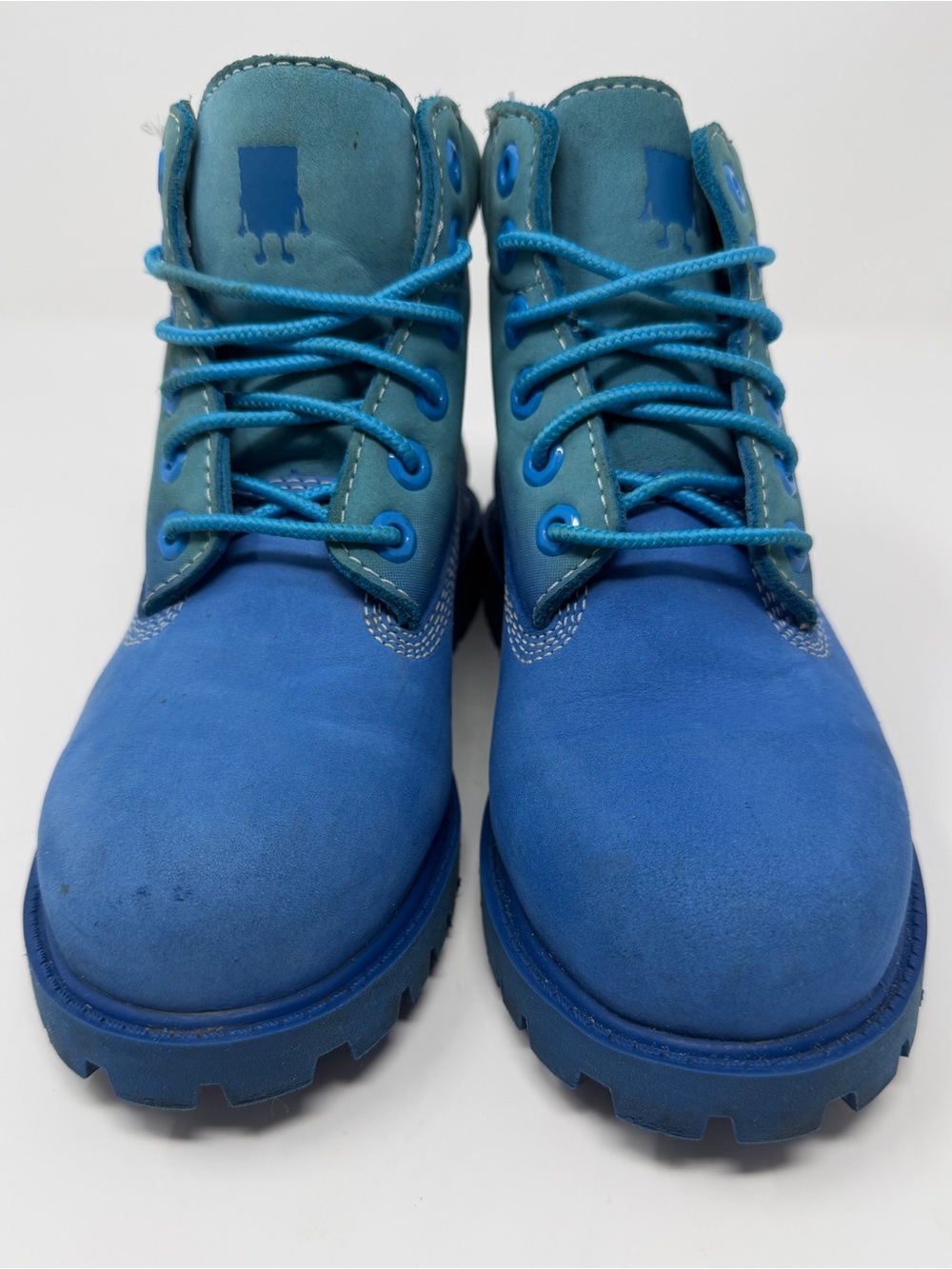 Kids Timberland SpongeBob Blue Boots sz. 13 - Picture 2 of 10